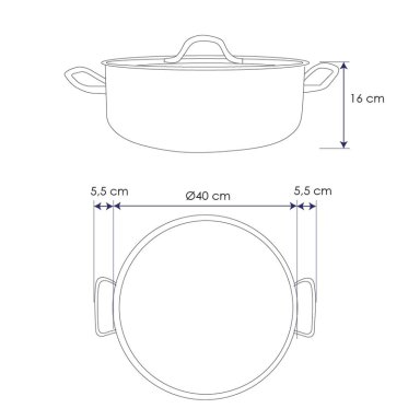 OLLA ARROCERA ACERO INOXIDABLE CON TAPA Y FONDO DIFUSOR 18 LTS - 9