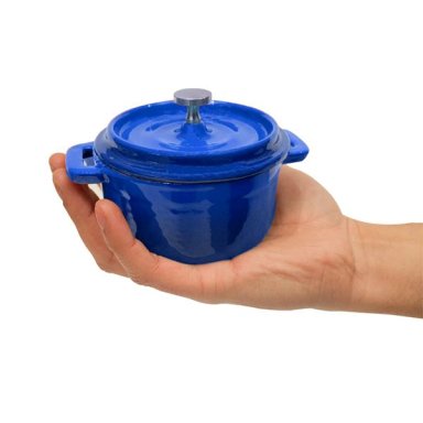 MINI OLLA DE HIERRO FUNDIDO AZUL 13X5CM - 4