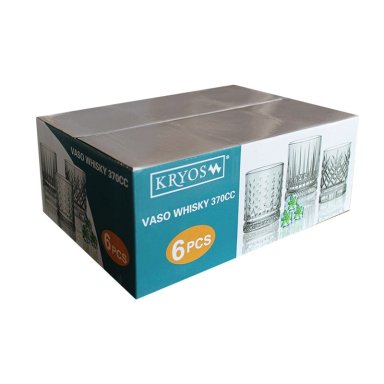 SET 6 VASOS WHISKY TIME 370 CC - 6