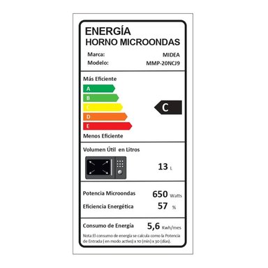 MICROONDAS ELECTROMECANICO MIDEA 20 LTS - 6