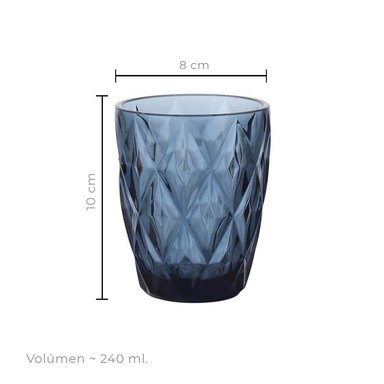 SET 6 VASOS AZUL 240ML IMAHE - 4