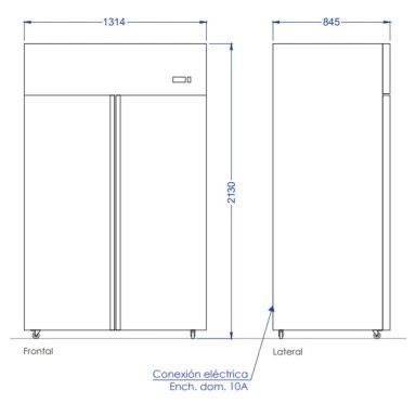 REFRIGERADOR IMAHE VERTICAL 2 PUERTAS SÓLIDAS 1300 LITROS - 7