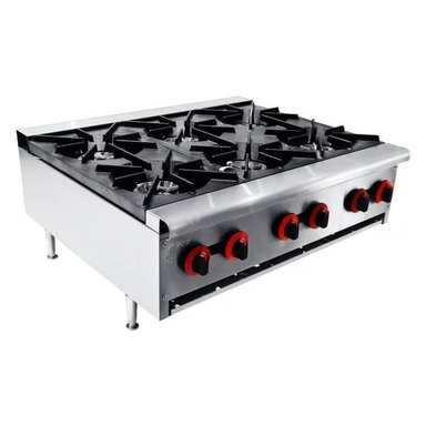 ANAFE IMAHE INDUSTRIAL A GAS 6 PLATOS VOLTER - 2