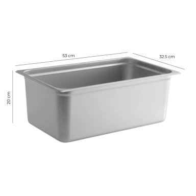 CONTENEDOR GASTRONOMICO ACERO INOXIDABLE GN 1/1 X 20 CM LINEA PREMIUM - 7