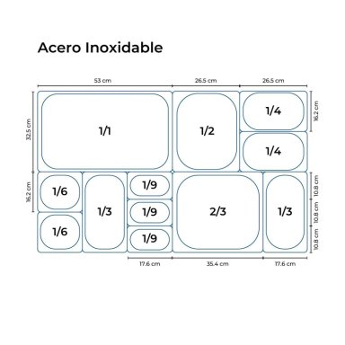 CONTENEDOR GASTRONOMICO ACERO INOXIDABLE GN 1/1 X 20 CM LINEA PREMIUM - 8