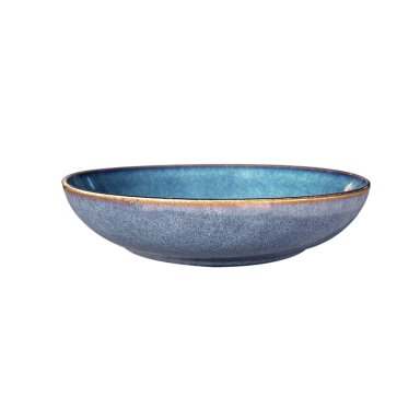 SET 6 BOWL REDONDO CERAMICA AZUL 22X4.5 CM LINEA EFES - 1