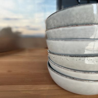 SET VAJILLA 18 PIEZAS CERAMICA GRIS LINEA OSLO - 5