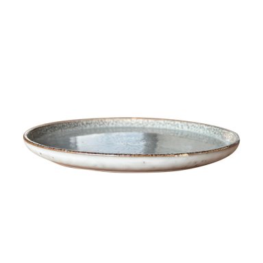 SET 6 PLATOS REDONDO CERAMICA 22 CM GRIS LINEA OSLO - 3