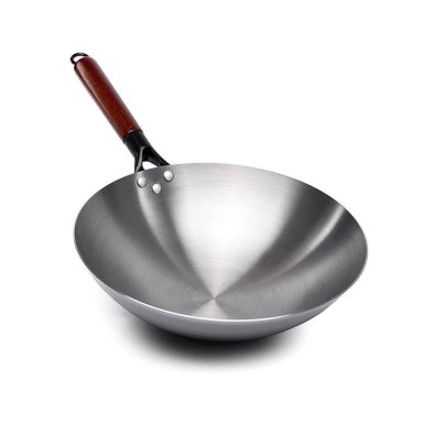 WOK DE HIERRO CONCAVO CON MANGO 40 CM - 1