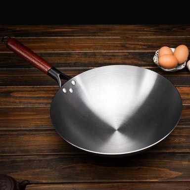 WOK DE HIERRO CONCAVO CON MANGO 40 CM - 3