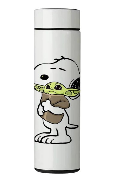 TERMO DIGITAL CON TERMOMETRO - BABY YODA - 450 ML - 1