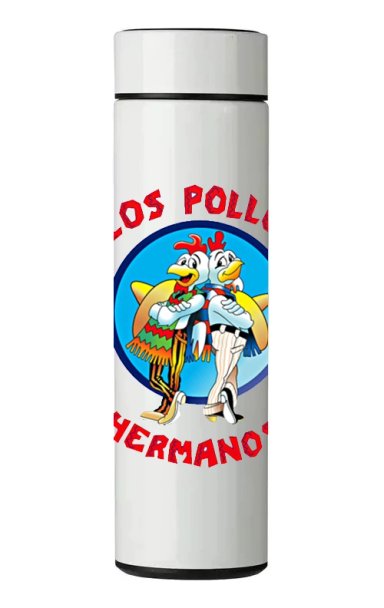 TERMO DIGITAL CON TERMOMETRO - LOS POLLOS HERMANOS - 450 ML - 1