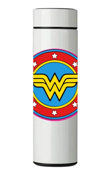 TERMO DIGITAL CON TERMOMETRO - WONDER WOMAN - 450 ML - 1