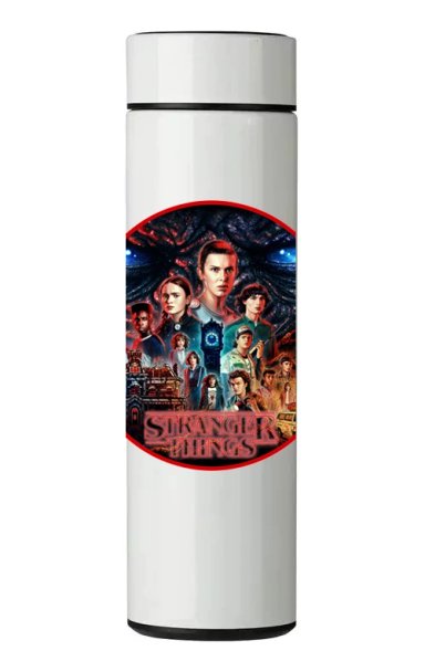 TERMO DIGITAL CON TERMOMETRO - STRANGER THINGS - 450 ML - 1