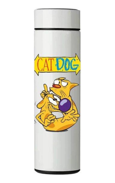 TERMO DIGITAL CON TERMOMETRO - CAT DOG - 450 ML - 1