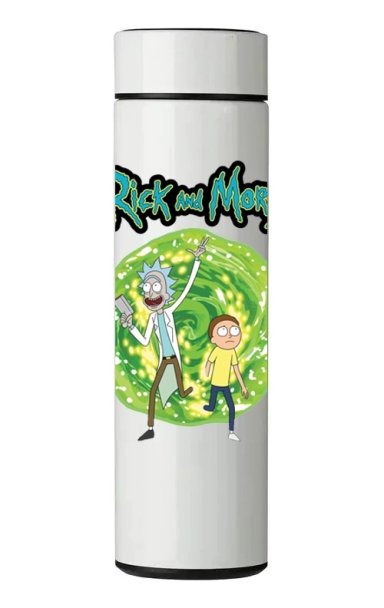 TERMO DIGITAL CON TERMOMETRO - RICK AND MORTY - 450 ML - 1
