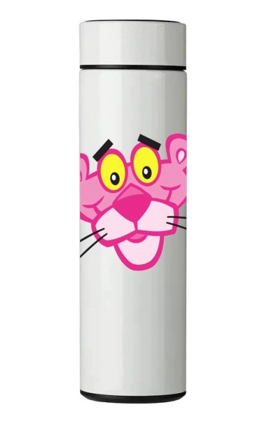 TERMO DIGITAL CON TERMOMETRO - PANTERA ROSA - 450 ML - 1