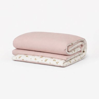PIECERA NINA HERRERA PIQUE TAZAS 180 X 75 CM ROSA - 1