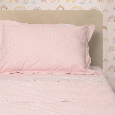 CUBREPLUMON ESTAMPADO LIBERTY ROSA 1,5 PLAZA NINA HERRERA - 3