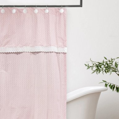 CORTINA DE BAÑO LIBERTY ROSA 190X190CM NINA HERRERA - 3