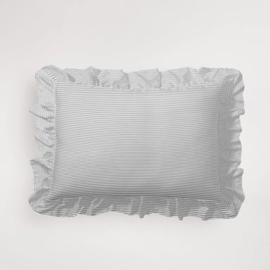 COJIN BASICO RAYAS PIQUE  GRIS 30X45CM NINA HERRERA - 1