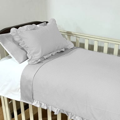 COJIN BASICO RAYAS PIQUE  GRIS 30X45CM NINA HERRERA - 3
