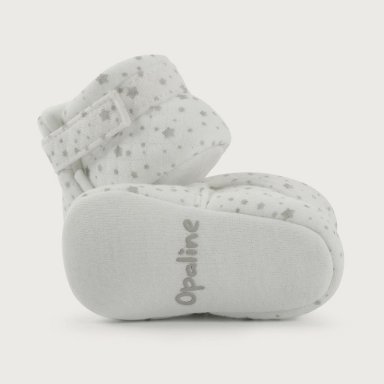 PANTUFLA BEBE  ALGODON BLANCA UNISEX OPALINE - 3
