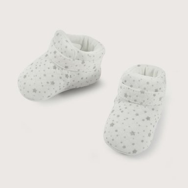 PANTUFLA BEBE  ALGODON BLANCA UNISEX OPALINE - 4