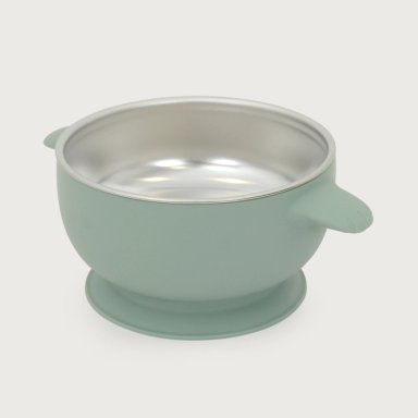 BOWL ANTIDESLIZANTE CON ACERO INOXIDABLE VERDE OPALINE - 1