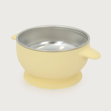 BOWL ANTIDESLIZANTE CON ACERO INOXIDABLE AMARILLO OPALINE - 1