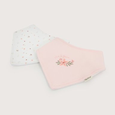 PACK DE 2 BABEROS BANDANA NIÑA OPALINE - 1