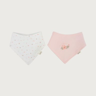 PACK DE 2 BABEROS BANDANA NIÑA OPALINE - 2
