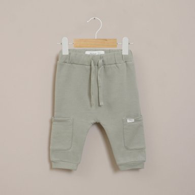 PANTALON BUZO BEBE NIÑO VERDE OPALINE - 1