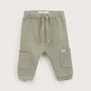 PANTALON BUZO BEBE NIÑO VERDE OPALINE - 2