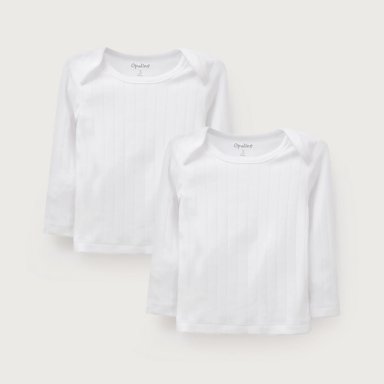 PACK 2 CAMISETA ACANALADA BLANCA BEBE  UNISEX - 2