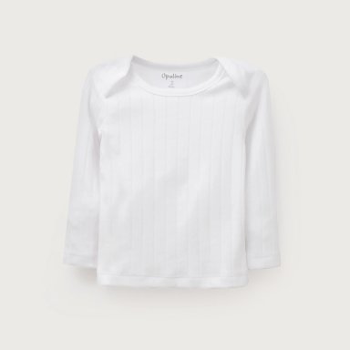 PACK 2 CAMISETA ACANALADA BLANCA BEBE  UNISEX - 3