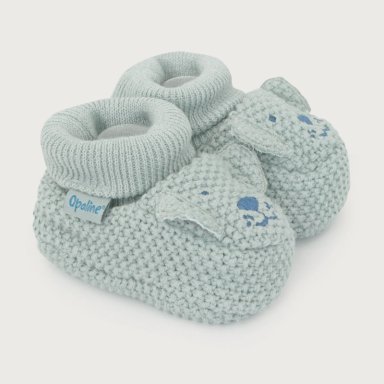 ZAPATO TEJIDO GRIS BEBE NIÑO PERRO - 1