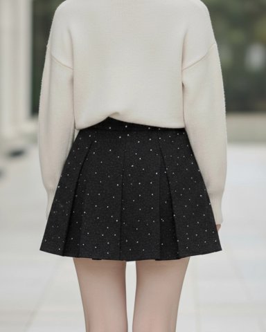 FALDA SHORT MUJER CON TACHAS CONFECCION NACIONAL NA117 - 2