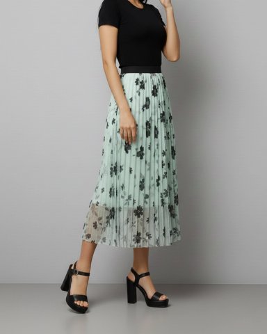 FALDA LARGA MUJER ESTAMPADO FLORAL PRIMAVERA VERANO - 2