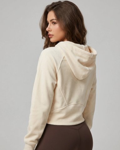 CHAQUETA DEPORTIVA MUJER OVERSIZE CON GORRO CALIDAD PRO - LQ1002 - 2