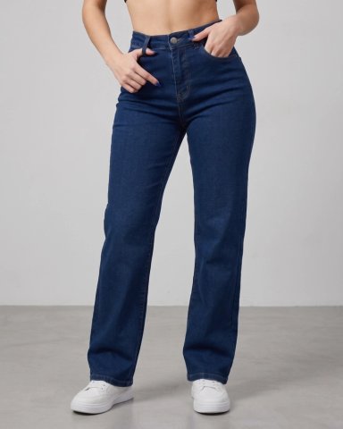 PANTALON URBAN MUJER WIDE LEG DENIM STRETCH CALIDAD - 1