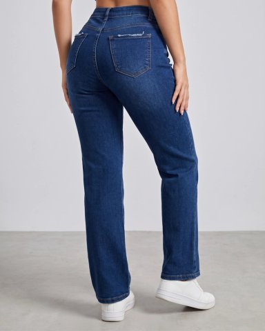 PANTALON URBAN MUJER WIDE LEG DENIM STRETCH CALIDAD - 2