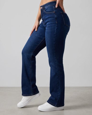 PANTALON URBAN MUJER WIDE LEG DENIM STRETCH CALIDAD - 3