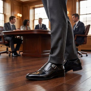 ZAPATO DE VESTIR NEGRO HOMBRE CON HEBILLA 7420 - 6