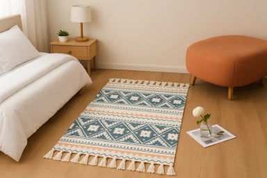BAJADA DE CAMA 60X130CM MULTICOLOR DE LINO 743 - 1