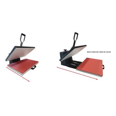 MAQUINA ESTAMPADORA SUBLIMADORA PLANA 40X60 BANDEJA DESLIZABLE POLERAS POLERONES - 5