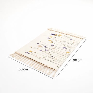 BAJADA DE CAMA FLORAL LINO 60X90CM 730 - 3