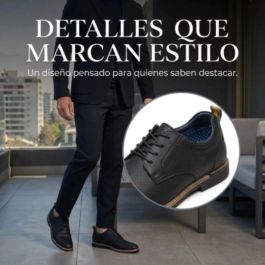 ZAPATO NEGRO CASUAL HOMBRE CORDONES ESTILO DERBY 7441 - 7