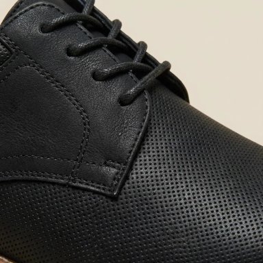 ZAPATO NEGRO CASUAL HOMBRE CORDONES ESTILO DERBY 7441 - 8