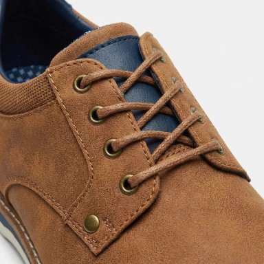 ZAPATO CASUAL HOMBRE CAMEL CORDONES ESTILO DERBY 7442 - 2